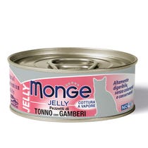 Monge Jelly Pezzetti Di Tonno Del Pacifico E Gamberi Cibo Umido Per Gatti Adulti 80g-1