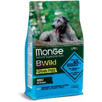 Monge B Wild Grain Free Adult Acciughe Patate Piselli Cibo Secco Per Cani Adulti 2,5 Kg-1