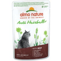 Almo Nature Holistic Anti Hairball Nassfutter Rind für ausgewachsene Katzen 70g Sachet-3