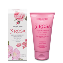 L'Erbolario 3 Rosa Nourishing Moisturizing Hand Cream Schutz vor Rötungen und Trockenheit 75ml-2