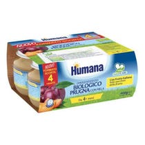 Humana Bio-Pflaume mit Apfel-Babynahrung 4x100g ab 4 Monaten-1