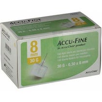 Accu-Fine Ago Per Penna Da Insulina G30 8mm 100 Pezzi-1