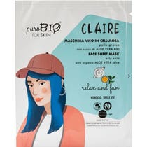 Purobio For Skin Cellulose-Gesichtsmaske Claire Relax and Fun 1 Einwegmaske 15 ml-1