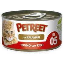 Petreet Thunfischreis mit Calamari Nassfutter für ausgewachsene Katzen 85g Dose-2