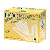 Doc Puderfreier Latex-OP-Handschuh mit mikrorauer Oberfläche, Größe 6,5, 50 Paar-1