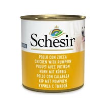 Schesir Huhn mit Kürbis Nassfutter ausgewachsene Hunde Dose 285g-1