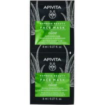 Apivita Express Beauty Maschera Viso Idratante/Rinfrescante Aloe Vera 2x8ml-1
