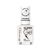 Rimmel Super Gel Polish French Maniküre Nail Tip Farbe 090 Porcelain 12ml-1