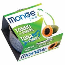 Monge Fruits Thunfischstücke mit Papaya, Nassfutter für ausgewachsene Katzen, 80-g-Dose-2