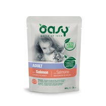 Oasy Bites in Sauce für ausgewachsene Katzen mit Lachs 85g-1