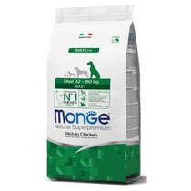 Monge Ricco Di Pollo Cibo Secco Per Cani Adulti Taglia Grande Sacco 3 Kg-1