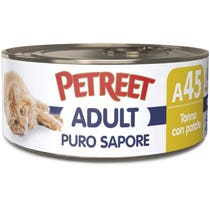 Petreet Pure Flavour Thunfisch mit Kartoffeln Nassfutter für ausgewachsene Katzen 70g Dose-2