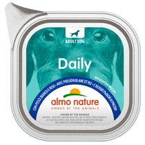 Almo Nature Daily Cibo Umido Pesce Bianco e Riso Cani Adulti Vaschetta 100g-1