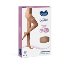 Sauber Classic Line 70 DEN Stay Ups Smooth Jersey Schwarz Farbe Gr. II-4