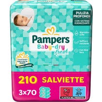 Pampers Baby Dry Fresh Salviettine 210 Pezzi-1