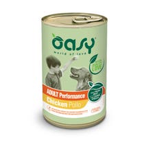 Oasy Wet Dog Lifestage Performance Patè Huhn Nassfutter für ausgewachsene Hunde, 400 g Dose-1