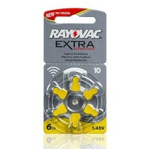 Rayovac Extra Advanced Blisterbatterien für Hörgeräte, Zink-Luft, 6 Stück, Modell 10-2