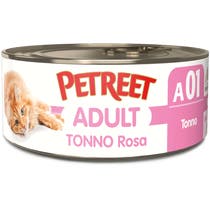 Petreet Tonno Rosa Gatto Adulto Barattolo140g-1