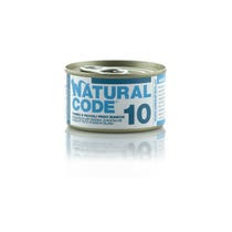 Natural Code 10 Tonno e Piccoli Pesci Bianchi Gatti Adulti Lattina 85g-1