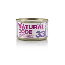 Natural Code 33 Tonno Orata e Amaranto Gatti Adulti Lattina 85g-1