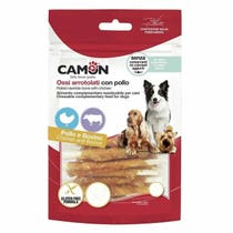 Camon Rollen aus Rindsleder mit Huhn für Hunde 345g-3