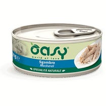 Oasy Wet Cat Sgombro Cibo Umido Naturale Gatti Adulti Lattina 70g -1