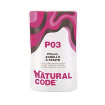 Natural Code P03 Pollo, Agnello E Patate Gatti Adulti Busta 70g-1