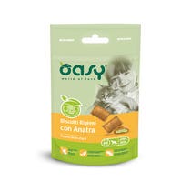 Oasy Snack für Katzen, gefüllte Kekse mit Ente, 60 g-1