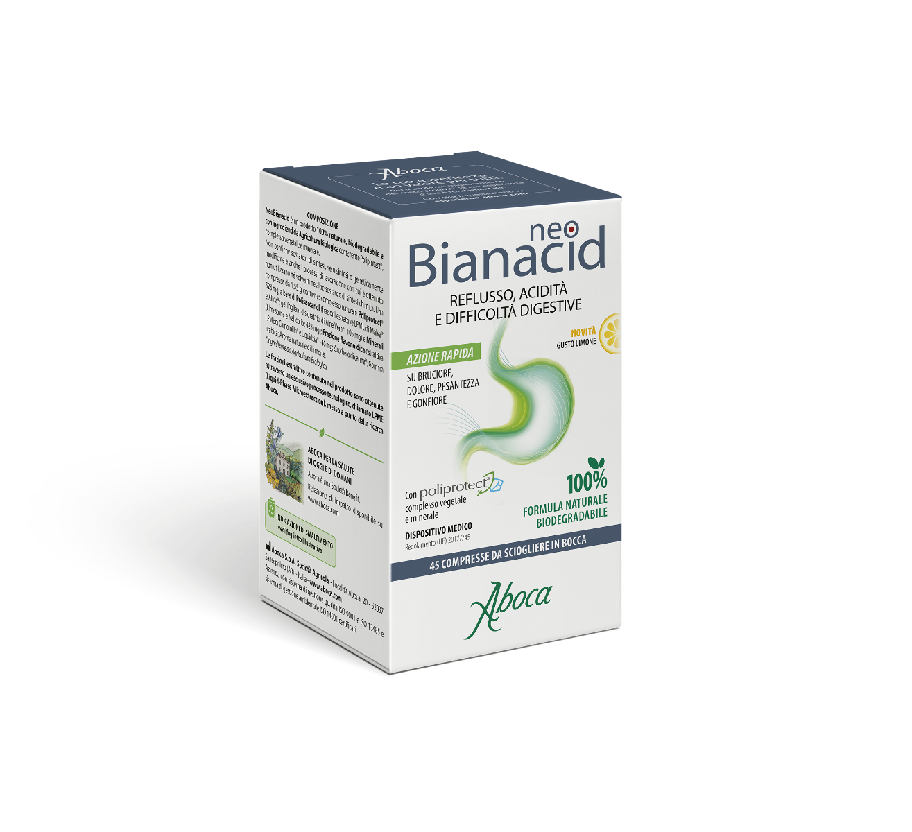 Aboca Neo Bianacid 45 Tabletten mit Zitronengeschmack-2