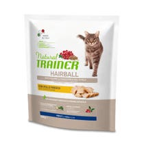 Natural Trainer Haarballen-Knabbereien mit Huhn für ausgewachsene Katzen, 300-g-Beutel-1