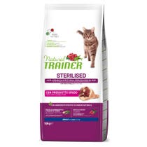 Natural Trainer Sterilisierte rohe Schinkenkroketten für sterilisierte Katzen, 10-kg-Beutel-1