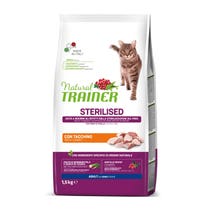 Natural Trainer Sterilisierte Trockenfutter mit Truthahn für erwachsene Katzen, 1,5-kg-Beutel-1