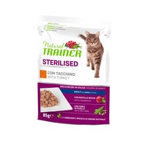 Natural Trainer Sterilisiertes Nassfutter Truthahn für ausgewachsene Katzen 85g