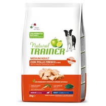 Natural Trainer Crocchette Pollo/Riso Per Cani Adulti Taglia Media Sacco 3Kg-2