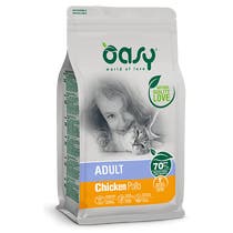 Oasy Trockene Hühnerkroketten für ausgewachsene Katzen Beutel 1,5Kg-1