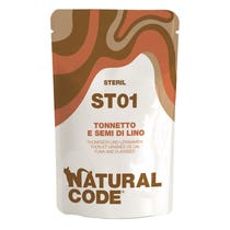 Natural Code ST01 Tonnetto E Semi Di Lino Gatti Adulti Sterilizzati Busta 70g-1
