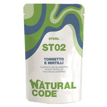 Natural Code ST02 Tonnetto E Mirtilli Gatti Adulti Sterilizzati Busta 70g-1