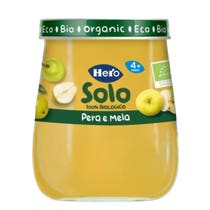 Hero Solo Homogenisierte Birne/Apfel 100% Bio 120g 4Mesi+-2