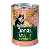 Monge B Wildgetreidefreies Nassfutter für alle Rassen mit Lachs, Kürbis und Zucchini für ausgewachsene Hunde, 400 g-2