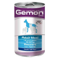 Gemon Bocconi Con Tonno Cibo Umido Cani Adulti Taglia Grande Barattolo 1,25 Kg-1