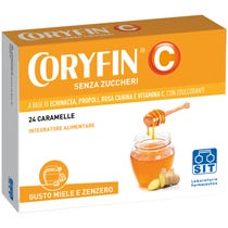 Coryfin C Senza Zucchero Miele Zenzero 24 Caramelle-3