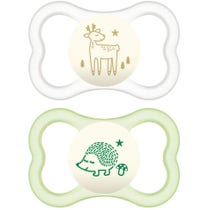 Mam Air Night Ciuccio Luminoso Silicone 6+ Neutro 2 Pezzi-1