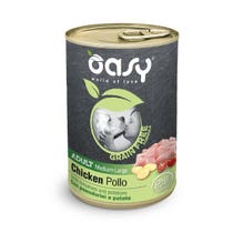 Oasy Grain Free Formula Nassfutter mit Huhn für ausgewachsene Hunde mittlerer/großer Größe, 400 g-1