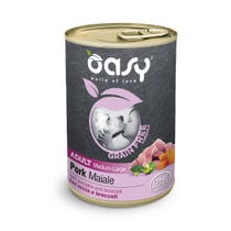 Oasy Grain Free Formula Nassfutter Schweinefleisch für ausgewachsene Hunde mittlerer/großer Größe 400 g-1