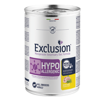 Exclusion Monoprotein Veterinary Diet Hypoallergenic Formula Wet Wachtel/Erbse für ausgewachsene Hunde Dose 400g-1