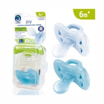 J Bimbi Joy Succhietto Tutto Morbido Trasparente/Azzurro 2 Pezzi 6 Mesi+-1