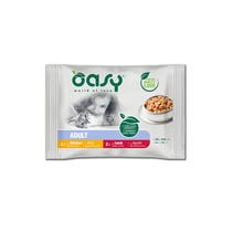 Oasy Chunks in Sauce für ausgewachsene Katzen Multipack Fleischauswahl 4x85g-1