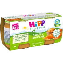 Hipp Bio Omogeneizzato Carote e Lenticchie 2x80g-1