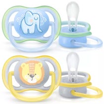 Philips Avent Ciuccio Ultra Air Elefante/Leone Maschio 0-6 Mesi 2 Pezzi-1