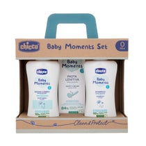 Chicco Baby Moments Zarte Haut Set 200 ml Duschgel + 200 ml Shampoo + 100 ml Wechselpaste-2